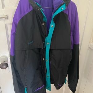 Vintage reversible Columbia powder keg ski jacket